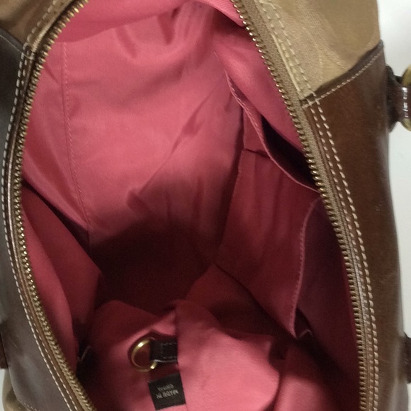 Gold & Brown Coach Bag w/ Handles & Straps - Picture 8 of 12
